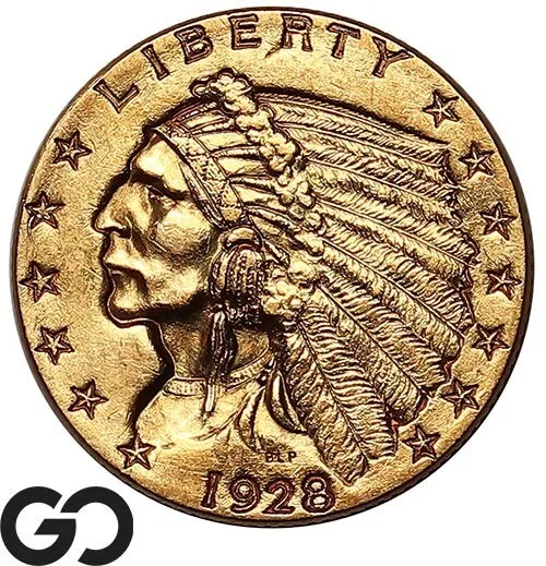 1928 Quarter Eagle, $2.5 Gold Indian ** Free Shipping!