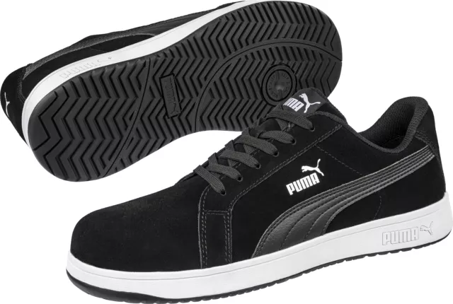 PUMA SAFETY Chaussures de sécurité ICONIC SUEDE LOW S1PL ESD FO HRO SR - noir 46