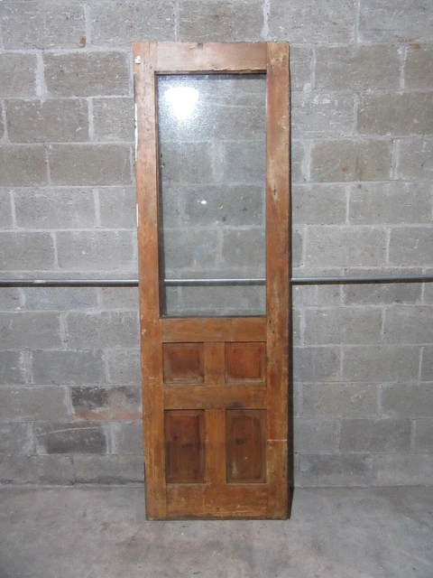 ~ Antique Pantry Door Glass Top ~ 28 X 89.5 ~ Architectural Salvage 8