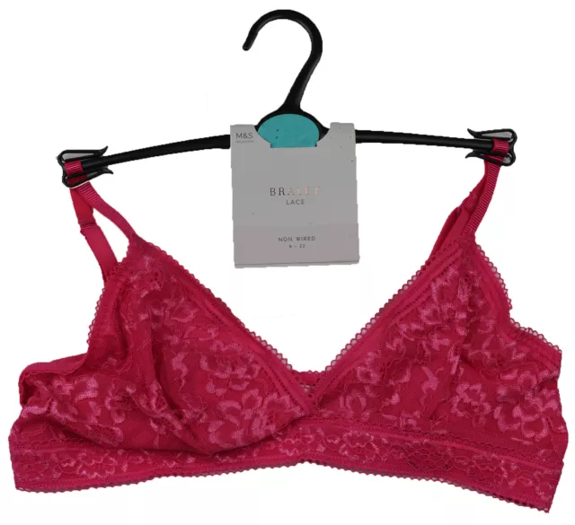 PINK BRALET WITH hand embroidered flowers size 14 £2.00 - PicClick UK