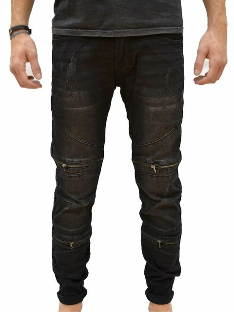 JEANS UOMO DENIM Bruno Leoni con zip estetiche due colorazioni