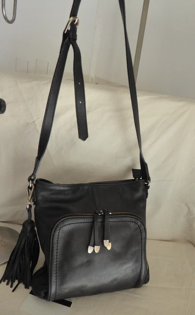 Caroll Sac Noir Cuir Femme CAROLL PETIT SAC Sacoche Pochette