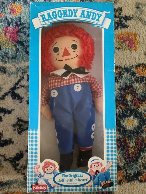 Vintage 1987 Playskool Raggedy Andy Doll The Original Doll With A Heart NIB