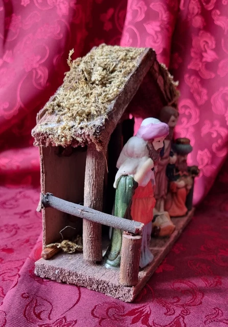 LOT DE SANTONS de crèche anciens en biscuit années 50's EUR 69,99