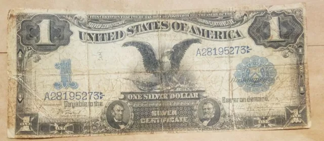 1899 $1 Black Eagle Silver Certificate Dollar Lyons Roberts A Block Fr 226
