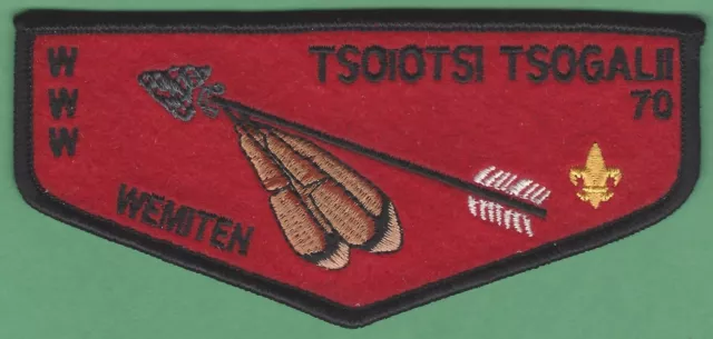 Tsoiotsi Tsogalii Lodge 70 Wemitten Boy Scout Oa Flap Patch F1