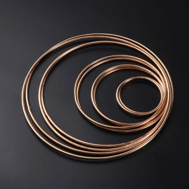 10 piezas Anillo para atrapasueños de metal corona macramé neumáticos anillos florales