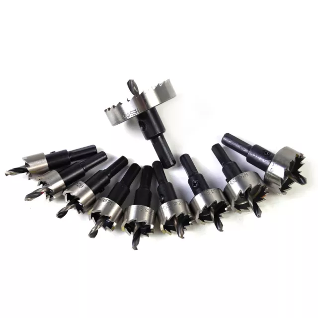 16-50mm HSS Steel Saw Tip Tipped Drill Bit Hole Wood Metal Alloy Cutter Tool Kit