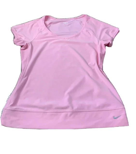 Nike Light Pink Stretch Fabric  tshirt Ladies-Womens Size Medium See photo info