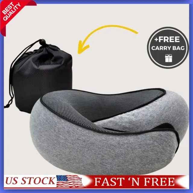 Travel Pillow Memory Foam U-Shaped Neck Support Head Rest Car Plane Soft Cushion