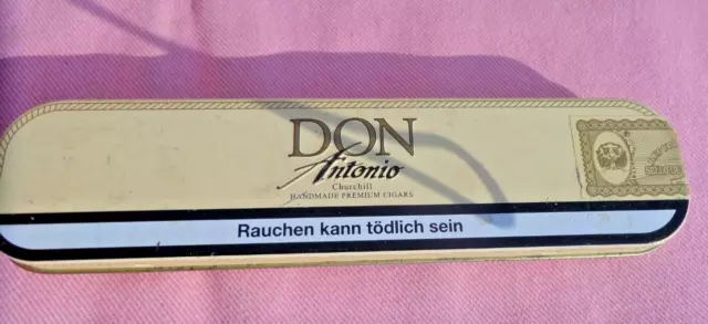 Vintage alte Zigarrendose # DON ANTONIO # Churchill # Handmade in Dom Rep.