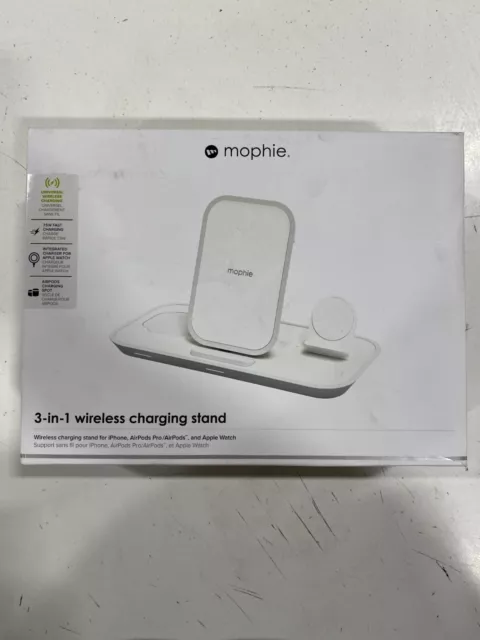 Morphie 3-in-1 Wireless Charging Stand for Apple Fast Charging White OPEN BOX