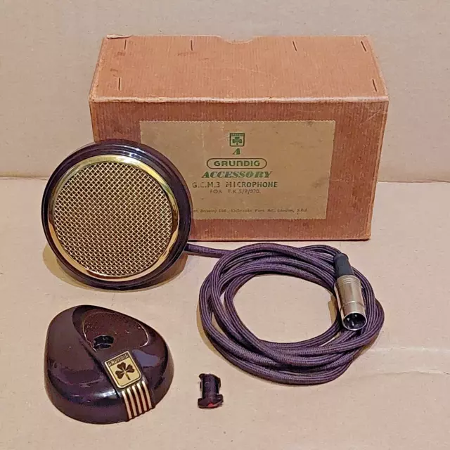 Vintage Grundig GCM 3 Bakelite Condenser Microphone - Damaged Lug, Spares Repair