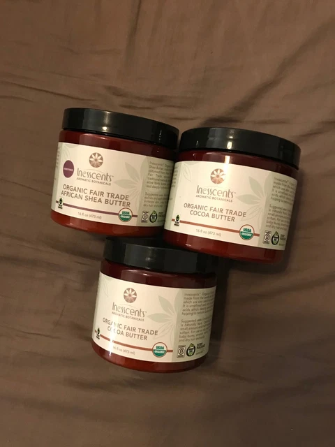 NUEVO Inesscents Aromáticos Botánicos Orgánico Africano Karité Mantequilla de Cacao 16 Fl Oz
