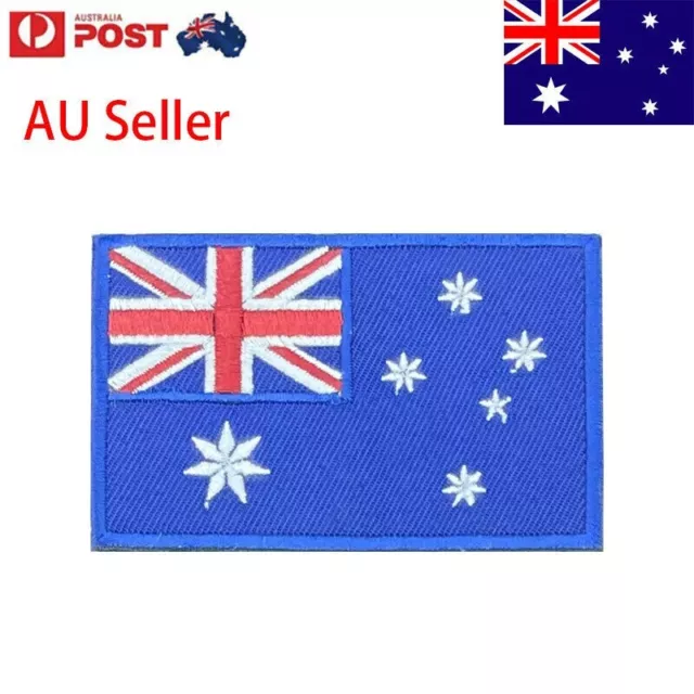 2024 AU STOCK National Australian Australia Flag Hook & Loop Sew Patches 8x5cm