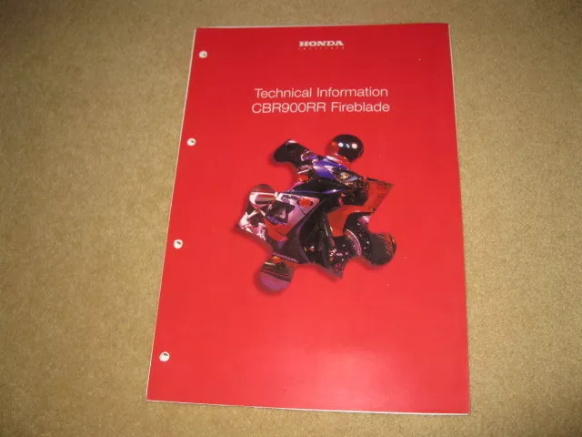 Honda Motorcycle Fireblade CBR900RR Technical Information Sales Literature