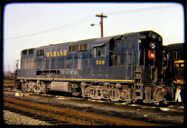 Duplicate Railroad Slide DSLD WAB 599 FM Trainmaster Melvindale MI 10/30/65