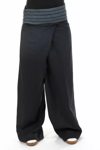 Pantalon thai fisherman noir gris - Neuf