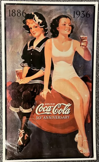 Blechschild Coca Cola 50th Anniversary