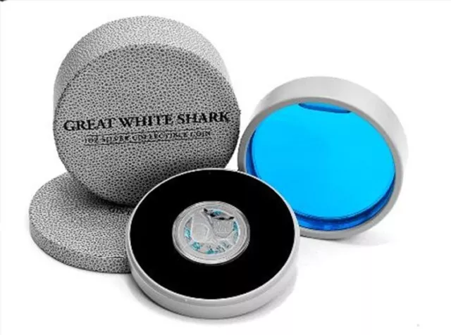 2012 Niue Great White Shark $2 Two Dollar Silver Proof Coin Box Coa