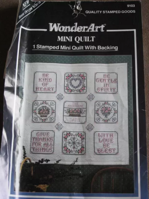 "Mini kit de edredón estampado floral WonderArt #9103 con respaldo 36""x 36"