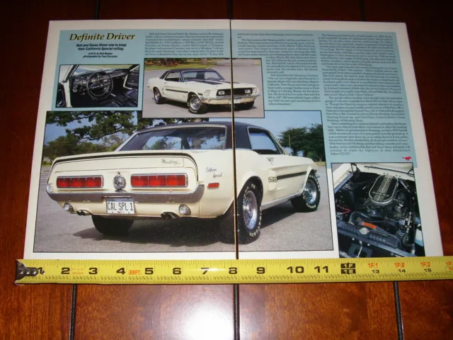 1968 Ford Mustang Gt/Cs California Special - Original 1992 Article