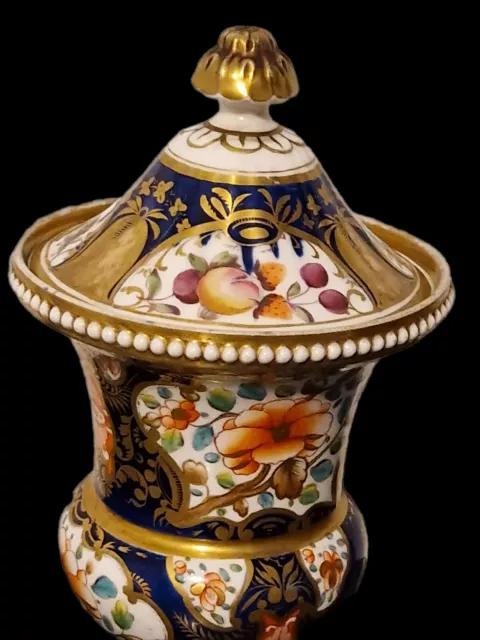 Early 19th C Spode Imari Style Lidded Urn 7.5"/19 cm tall Beautiful Decoration 3