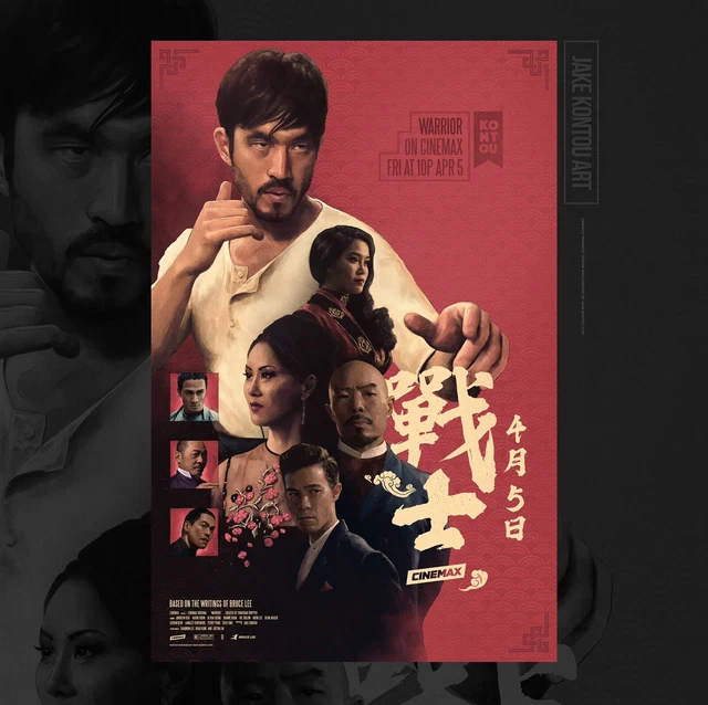 BRUCE LEE WARRIOR Cinemax TV Show Art Print Kung Fu Martial