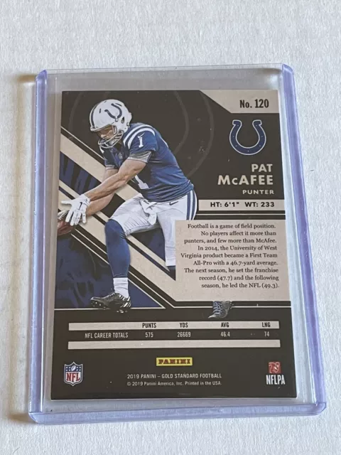 Panini Gold Standard #120 Pat McAfee 2019 #'d/25 raro SSP ESPN WWE 2