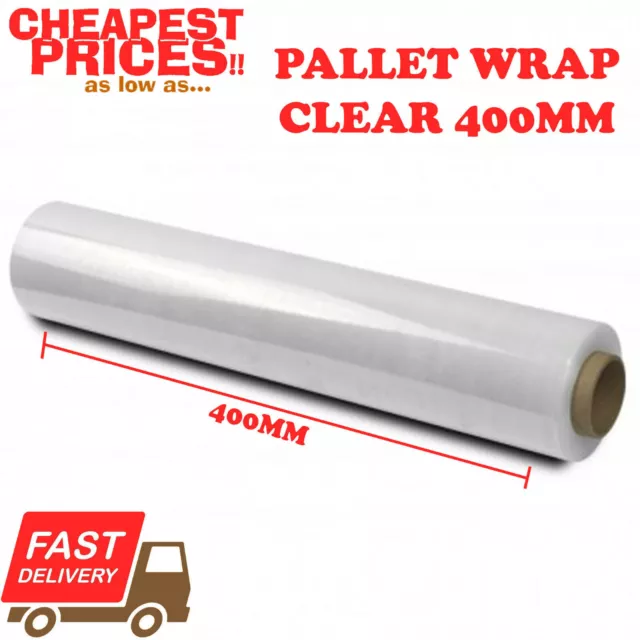 1 x CLEAR PALLET STRETCH SHRINK WRAP CAST PARCEL PACKING CLING FILM STRONG ROLL