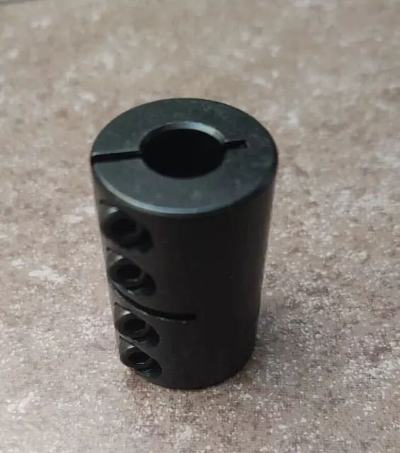 Ruland Rigid Coupling CLX-6-4-F, One Piece, Bore Dia 3/8In X 1/4 In, 1-3/8" Long