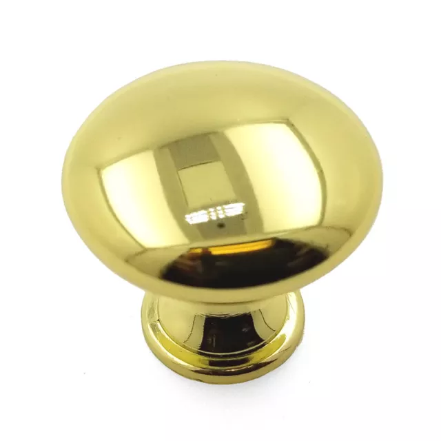 1-1/8" Knob Polished Brass TraditionalMushroom Cabinet Handle 2775 Cupboard Door