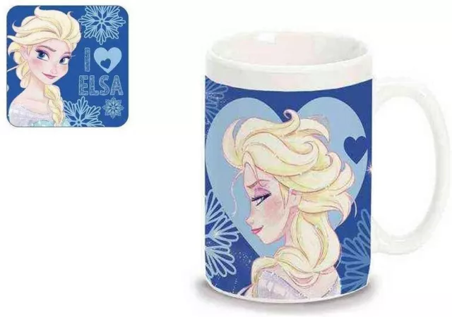 Disney Reine des Neiges Elsa Grand Café Tasse Avec 3D Lenticulaire Dessous