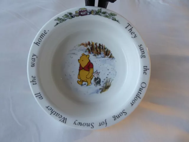 Disney Winnie the Pooh "Snowy Weather" Child's Plate Royal Doulton boxed 1990's