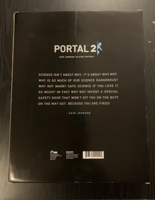 Valve Portal 2 Cave Johnson Talking Portrait ThinkGeek Aperture Science 2