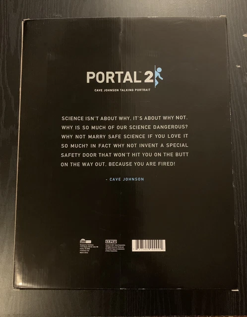 Valve Portal 2 Cave Johnson Talking Portrait ThinkGeek Aperture Science 2