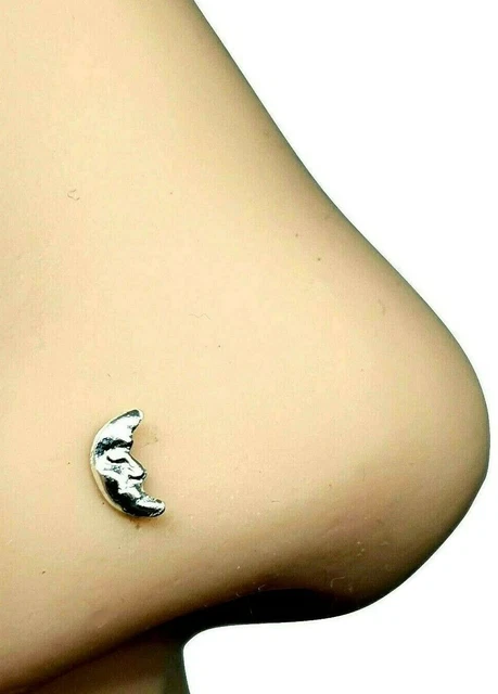 Stud de nariz Classic Crescent Moon Ball End 22 g (0,6 mm) Stud de luna de...