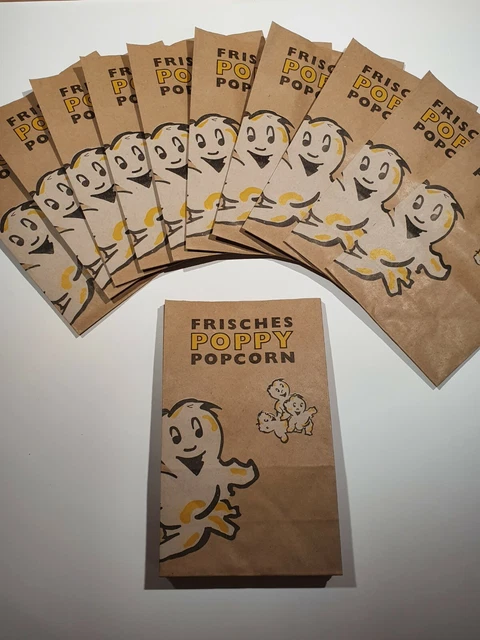 Popcorntüten für je 1 Liter Popcorn,ca. 50g - die "Öko-Variante" - inkl. Versand