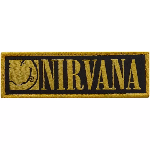 Nirvana - "Classic Logo & Happy Face " - Woven Sew On Packed Patch - Official