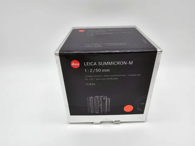 *BOX ONLY* Leica Summicron-M 50mm F/2 Black Anodized Finish Lens 11826