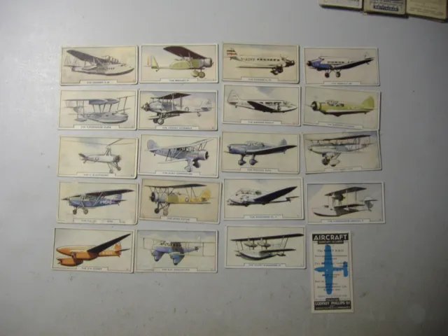 Godfrey Phillips cigarette cards Aircraft series one 20/54 variable condition