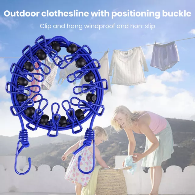 Camping Clothesline Good Load-bearing Space-saving Travel Clothesline Drying