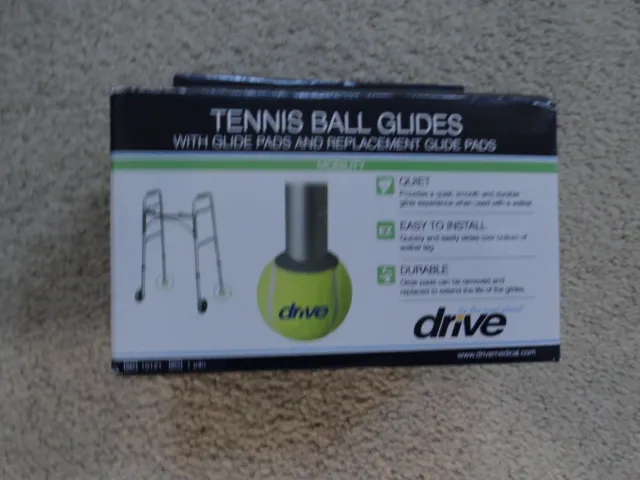 Tennis Ball Walker Glides • Drive Medical• Set of 2• Durable/Quiet • New In Box