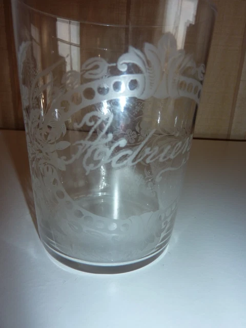 ANCIEN VERRE GOBELET BEL EMAIL LEGRAS FLEURS & PAPILLON COLLECTION Vitrine D 168249