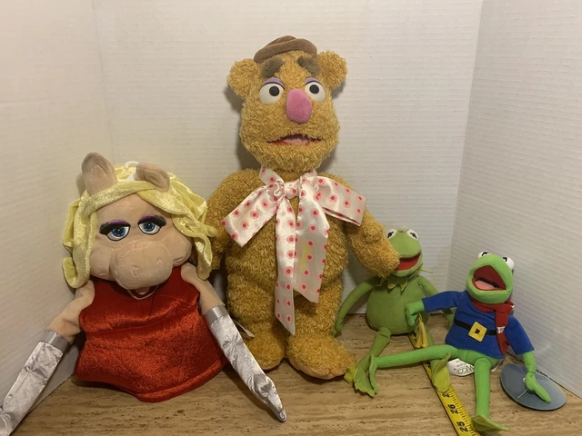 LOT OF 4 The Muppet Show Fozzi Bear Miss Piggy Kermit Plush Jim Henson