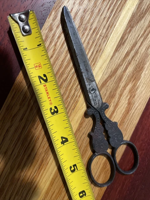 Antique 1800’s C.W. Engels Engelswerk Engraved Scissors Solingen Germany Sewing