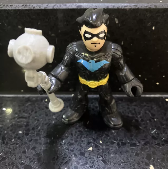 Fisher-Price Imaginext DC Super Friends Modellino Tuta Blu Nightwing Molto Rara