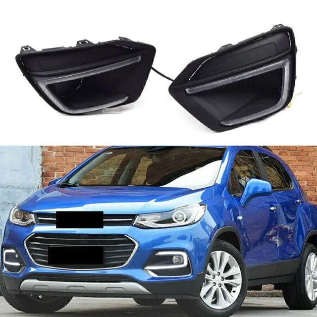 LED Daytime Running Lights DRL Fog Lamps Fit for Chevy Chevrolet Trax 2017-2019