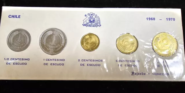 1960-1970 Chilean Coin Set-Beantown Auction