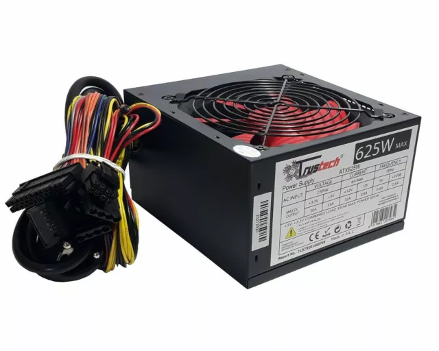 Alimentatore per PC Desktop 625W ATX 20/24 PIN 8 connettori ventola 12cm